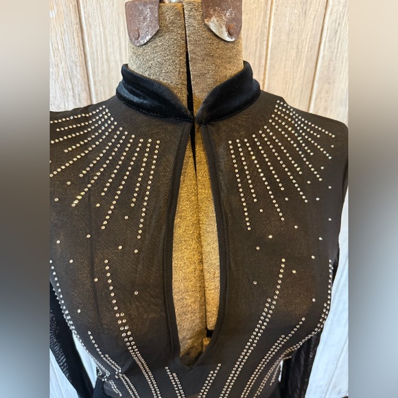 Elegant Black Long Sleeve Dress - Picture 4 of 8